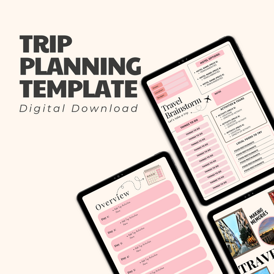 Pink Pink Pink Trip Planner Template